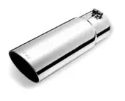 Stainless Steel Angled Exhaust Tip, 2-3/4" Inlet, 3-1/2" Outlet, Polished