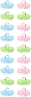 Beavorty 3sets 6pcs Scalp Brush for Adults Dandruff Removal Hair Washing Lightweight Shower Massager with Ergonomic Handle for Deep Cleansing and Exfoliation 6pcs*3