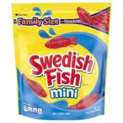 SWEDISH FISH Mini Soft & Chewy Candy, Family Size, Bulk 1.8 lb
