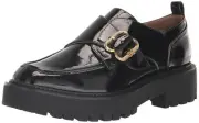 Sam Edelman Lora Black Patent Fashion Slip On Chunky Rounded Toe Lug Sole