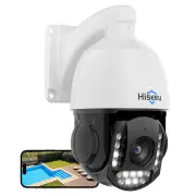 Hiseeu HD185-PZ 4K 8MP 30X Optical Zoom PTZ PoE Security Camera Color Night Vision Human Detection Two-Way Audio IP66 Wa