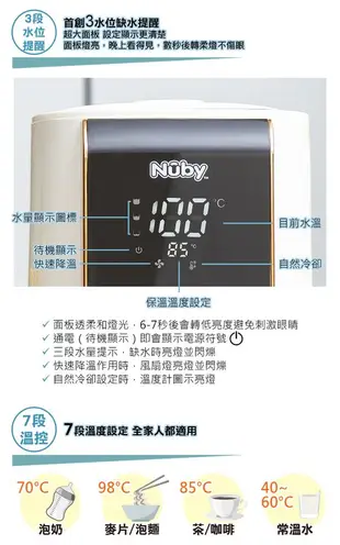 Nuby智能七段定溫調乳器/ 甜心粉