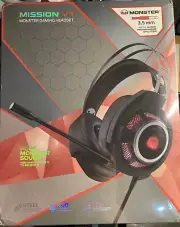 Monster Mission V1 PS5 Gaming Headset, Over-Ear Headset with...