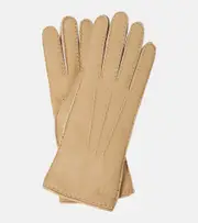 [Loro Piana] Loro Piana Elide shearling-lined leather gloves S beige
