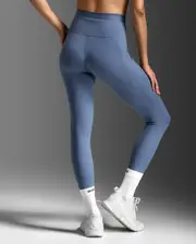 Form Stash Hi-Rise Compression Tights with Pockets, 2XU, S, Indigo/Indigo, Female