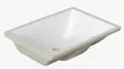 Ariel rectangular 15.13"x20.25" undermount bathroom sink vanity white BD-REC-SK