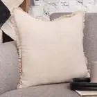 Throw Pillow Cover 18 x 18 Inch - Decorative Natural Linen Pillow Cover with ...