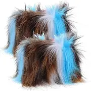 [TINEASUR] Fashion Arm Warmers Furry Wrist Cuffs Plush Fuzzy Cuffs Arm Warmers Women Furry Winter Fashion Accessory
