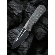 WE KNIFE We21033-2 Baloo Folding Knife, Flipper, Ti, Cf