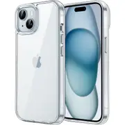 Phone Case for iPhone 15 6.1-Inch, Non-Yellowing Shockproof Phone Bumper Cover, Anti-Scratch Clear Back