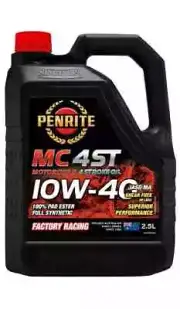 NEW Unopened Penrite MC-4St 10W-40 Pao Ester Full Synthetic Engine Oil 2.5L