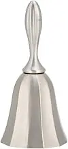 Hand Bell, Super Loud Solid Antique Bell Silver Steel Metal Handbell Service Call Alarm Jingles Ringing with Handle Used for Dinner Inside Classroom Food Line Wedding Events Decoration and Game
