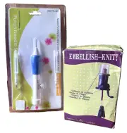 Embellish-Knit! Hand-Crank Knit Machine AND Punch Needle Set NEW IN PACKAGING