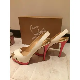 christian louboutin撞色紅底鞋