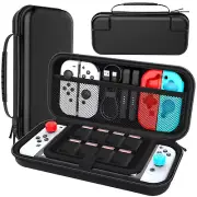 For Nintendo Switch/OLED Travel Case with Joy-Con & Console Storage Mesh Pockets