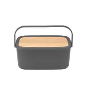 Brabantia NIC Bread Bin - Dark Grey