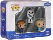 Funko 4797 Pocket POP Tin Frozen Elsa Anna Olaf Figure (Pack of 3)