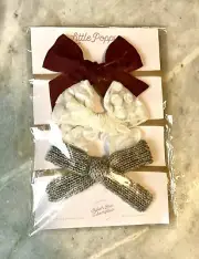NWT Little Poppy Co Subscription Bow Set Fall Winter Headband Bows Girls Infant