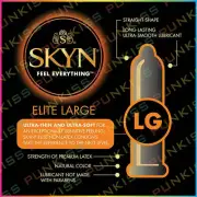 SKYN Elite LARGE Lubricated Non-Latex CondomsUltra Thin Premium Polyisoprene
