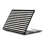 MacBook Air 13-inch (M1 / Intel) Impact Case Geometrical black white gold polka dots stripes