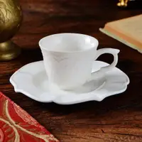 在飛比找ETMall東森購物網優惠-意式濃縮咖啡杯碟 小杯碟套裝 歐式宮廷浮雕陶瓷咖啡杯碟 60