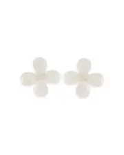Shashi Coquina Mother of Pearl Flower Stud Earrings