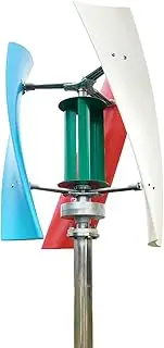 Wind Turbine Generator Kit 400W 12V 24V Vertical Helix Wind Power Turbine Generator Kit 3 Blade Wind Generator Kit with Charge Controller,12V