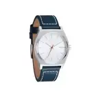 Nixon "Time Teller Leather" Watch (Silver/Clud/Indigo) Leather Analog Watch