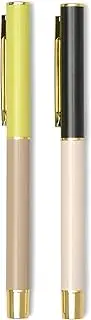 Designworks Ink Color Block Pens - Set of 2 - Off White + Taupe