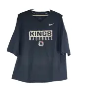 Nike Baseball "KINGS" Men's Shirt size 3XL Short Sleeve Black Casual NWT $85