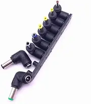 L Shape 90 Degree AC DC Power Charger Adapter Plug Connector Tips 5.5 2.1mm Female to 6.3x4.0mm 6.0x3.0mm 5.0x2.5mm 5.5x2.1mm 5.5x1.7mm 4.8x1.7mm 4.0x1.7mm 3.5x1.35mm Male 8 in 1 kit
