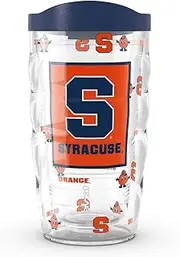 Tervis Syracuse Orange - Overtime Made in USA Double Walled Insulated Tumbler Travel Cup Keeps Drinks Cold & Hot, 10oz, Classic