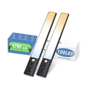 Motion Sensor Cabinet Light 2 Pack- 4200 mAh Battery 4200mAh - 2 Pack 4200mAh