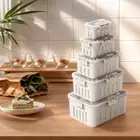 Drain Fruit Storage Containers Large Capacity Sealed Food Containers for Fridge