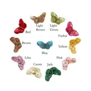 Butterflies Head Pins Handmade Crochet - Set of Two