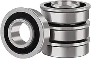 XiKe 4 Pack Flanged Ball Bearings 3/4" x 1-3/8" x 1/2" inch. Applicable Lawn Mower, Wheelbarrows, Carts & Hand Trucks Wheel Hub, Replacement or JD AM118315, AM127304, Toro 110513, 251-210 Etc.