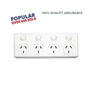4 Gang GPO Power Point Quad Socket Outlet