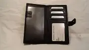 Winn Int. 6892 Black Leather Women's Checkbook Wallet