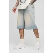 Mens Tall Stonewash Relaxed Fit Jorts