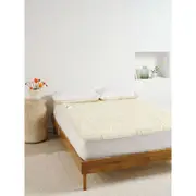Linen House Wool Long Electric Blanket - Cream (King Single Bed)
