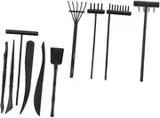 DOITOOL 10Pcs Zen Garden Tools Kit Sand Rake for Desktop Meditation and Includes Rakes for Crafting Relaxing Sand Designs