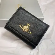 Vivienne Westwood tri-fold clasp wallet leather black Outlet 13VV138