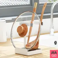 在飛比找momo購物網優惠-【JIAGO】日式鍋蓋湯勺置物架