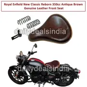 Fit For Royal Enfield "Front Antique Brown Leather Seat" For Classic Reborn 350 (for: Royal Enfield)