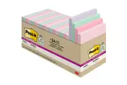 Post-It 654-24NH-CP Recycled Super Sticky Notes 76x76mm Wanderlust Pastels Collection Pack 24 Pads