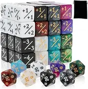 56 Pcs Counter Dice Set, MTG Dice Counter, Magic Dice Set, Decorative AcrylicMagic The Gathering DiceSet, MTG Counter Life Buff Tokens for Magic The Gathering, TCG, Cards Gaming Accessories.