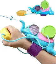 Wrist Water Squirter Toy - Elephant-Shaped Children Wrist Squirter Water Toy | Boys Girls Interactive Pool Game Bathing Playing Fun for Son, Daughter, Classmates