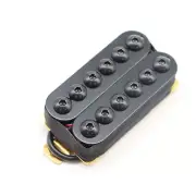 1 Pcs Black High Output Guitar Humbucker Pickup Invader Style Bridge