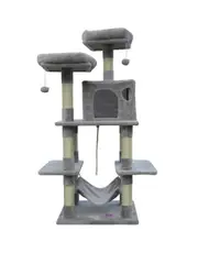 YES4PETS 145 cm Cat Scratching Post Tree Scratcher Pole-Little Greyrey