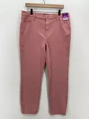 Buffalo David Bitton Havana Skinny Ankle Pants Women's 14/34 Pink Stretch Casual